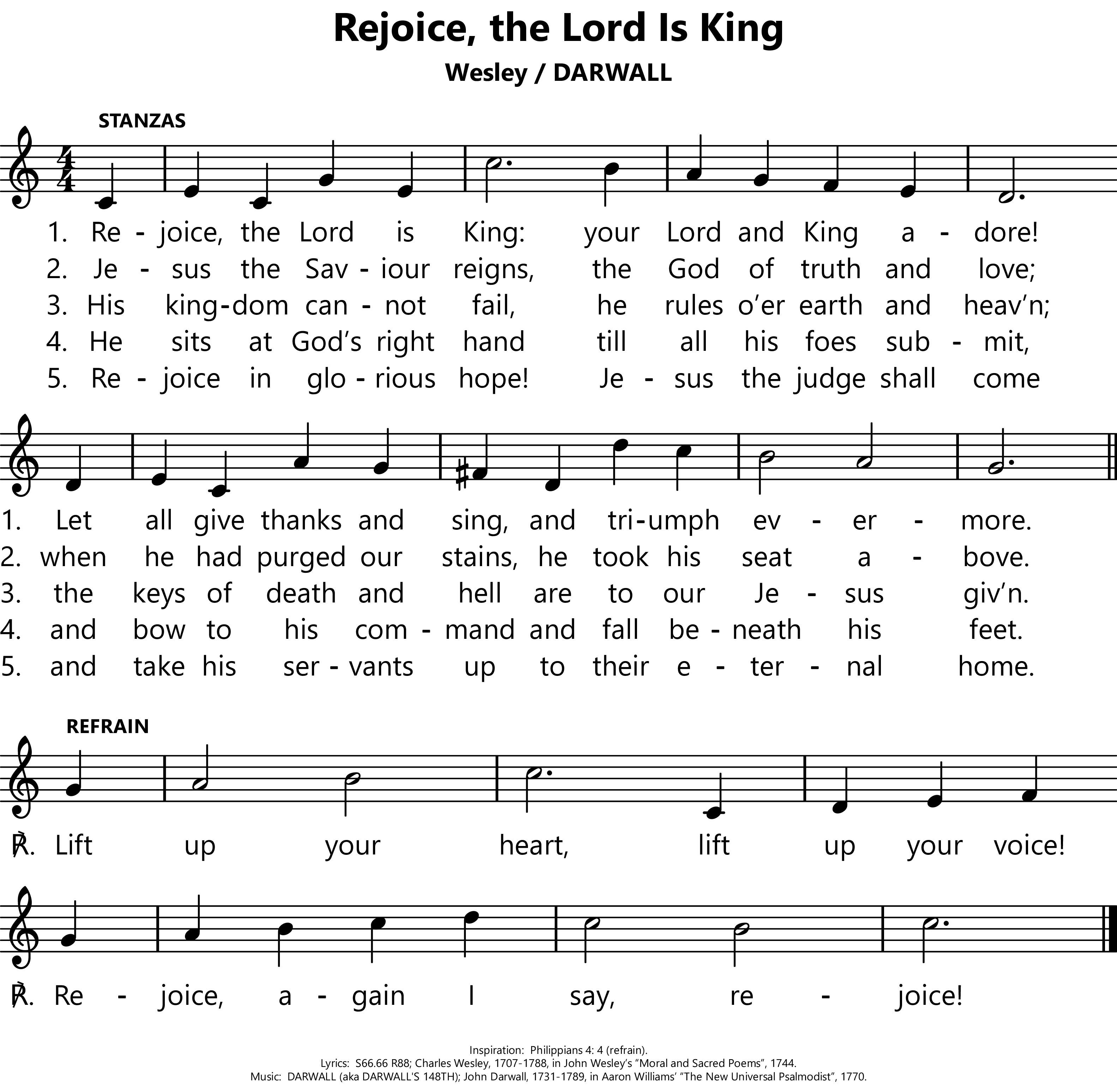 LiturgyShare: Rejoice, the Lord Is King [Wesley]